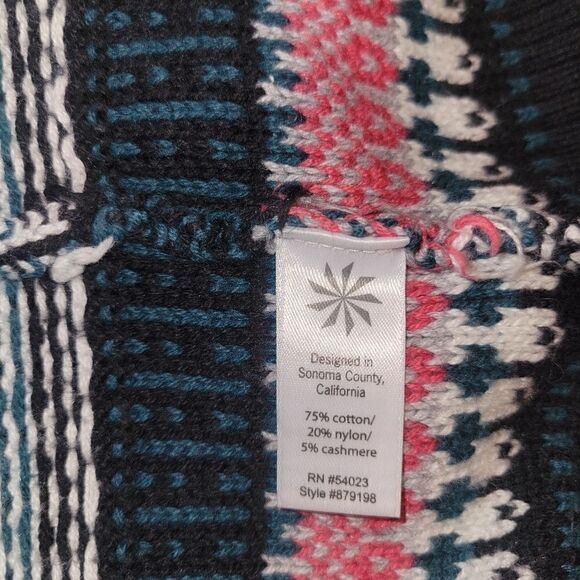 Athleta Fair Isle Long Sleeve Cashmere Blend Sweater Dress S - Picture 13 of 14